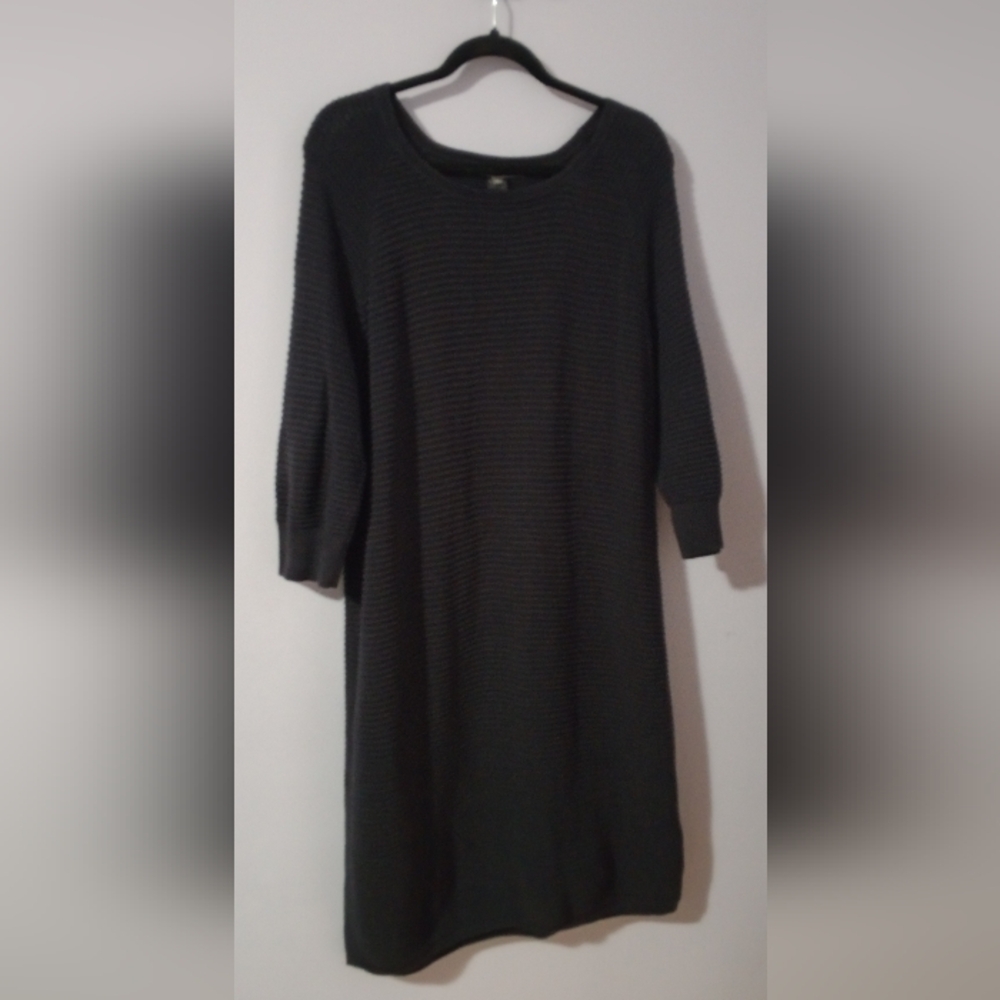 Dark Blue 😉Ribbed Knit Sweater Dress
